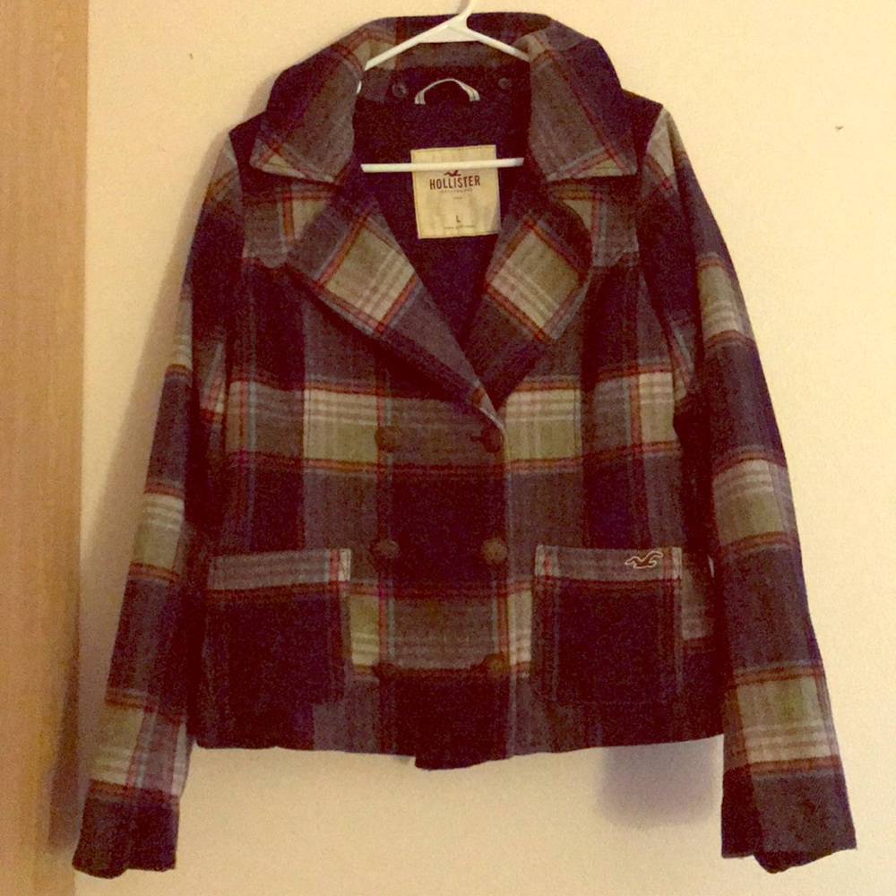 {SOLD} Hollister Plaid Wool Jacket